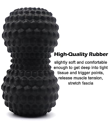KITWILD Peanut Massage Ball, Double Lacrosse Massage Roller Ball for Deep Tissue Muscle Massage, Physical Therapy, Myofasc...