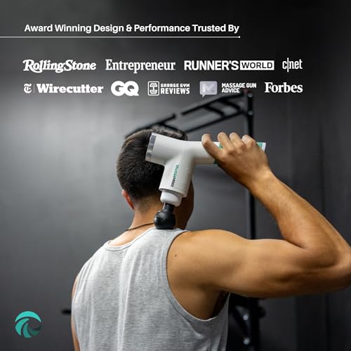 Ekrin Athletics White Kestrel Percussive Massager - Enhanced Precision & Comfort for Elite Muscle Recovery & Wellness - Re...