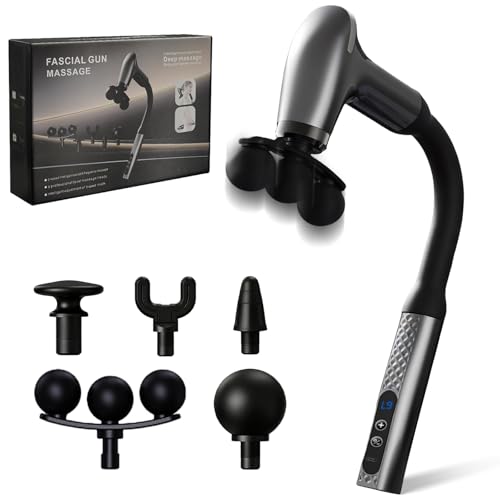 HISBO Massage Gun with Upgraded Extension Handle, Massage Gun Deep Tissue - Back Massager for Pain Relief Deep Tissue, Mus...