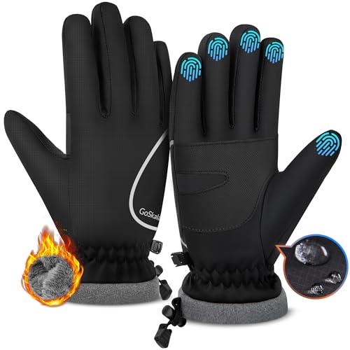 GoSkala Winter Gloves for Women Men, Waterproof and Warm, Sensitive Touch Gloves for Cycling Running Working Outdoor Activ...