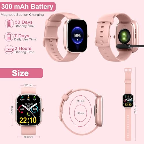 Fempoin Smart Watch, 1.96" HD SmartWatch, Touch Screen Answer/Make Call, IP68 Waterproof 105+ Sport Fitness Tracker, Activ...
