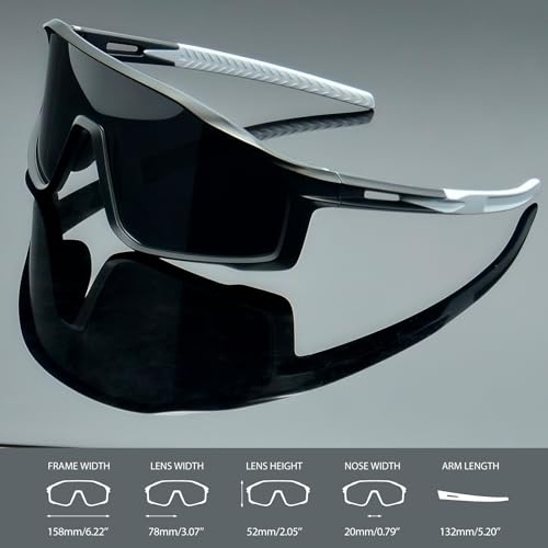 Joopin Sports Sunglasses Men Women Polarized Wrap Around Sun Glasses UV400 Protection Shades Sunnies
