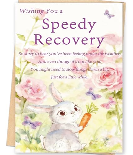 FANCYLUCKY Funny Get Well Cards for Women, Humor Speedy Surgery Recovery Card Gifts for Friends Family Colleagues, Get Wel...