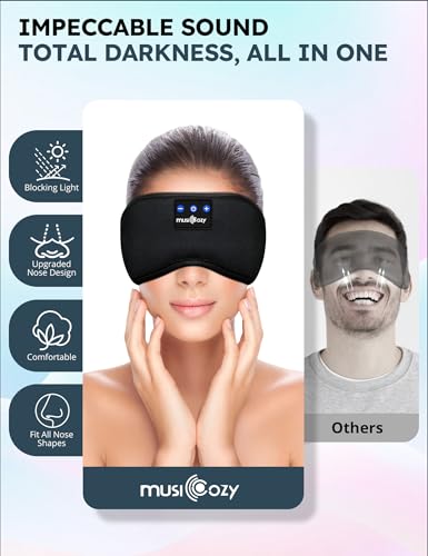 MUSICOZY Sleep Headphones, Bluetooth 5.4 Sleep Mask Headband Headphones Sleeping Eye Mask, Wireless Music Earbuds Earphone...
