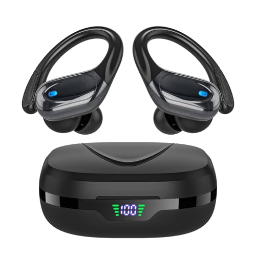 Wireless Earbuds Bluetooth Headphones 80hrs Playback Ear Buds Power Display with Noise Canceling Mic Headsets for Sports/W...