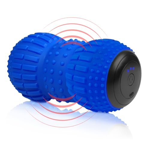ZeenKind Vibrating Peanut Massage Ball for Plantar Fasciitis, Muscle Pain Relief with 4 Speed, Deep Tissue Therapy for Myo...