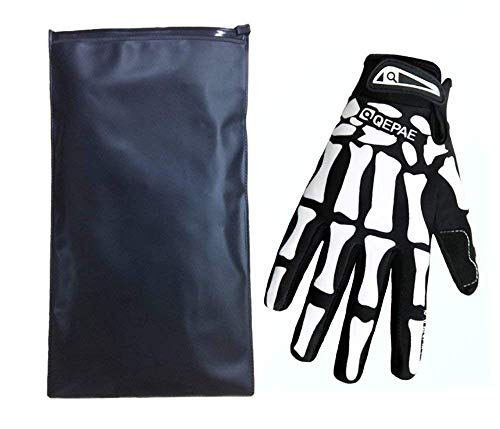 QEPAE® Unisex Breathable Cycling Full Finger Gloves Non-Slip Auto Racing Gloves for Biking Running Sporting Weightlifting ...