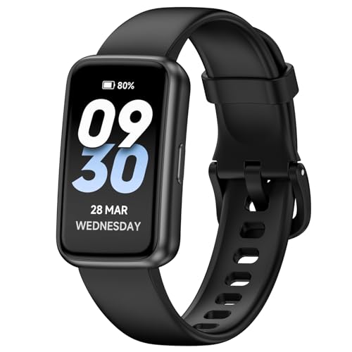 Pedometer Watch No App/Phone Required Slim Fitness Tracker, 30 Meters Waterproof 1.47'' Smart Watch, Heart Rate & Blood Ox...