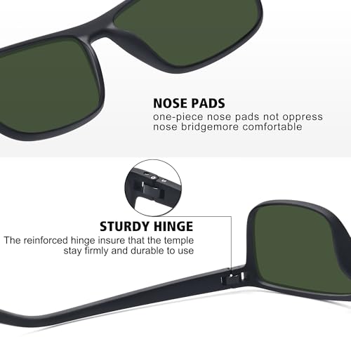 STORYCOAST Polarized Sunglasses for Men Women Classic Square Sports Fishing Running Golf Sun Glasses UV Protection