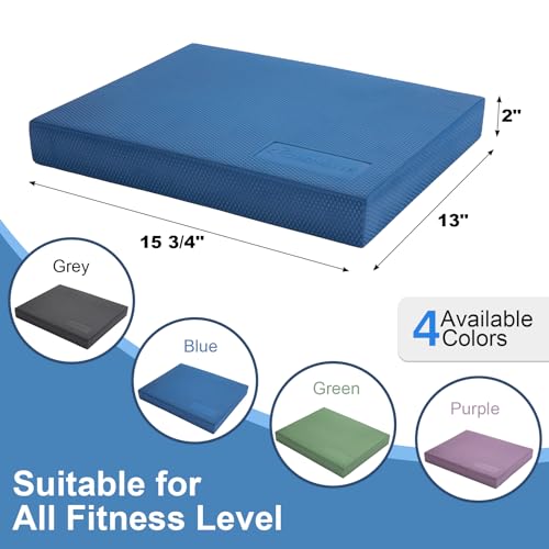 StrongTek Professional Foam Exercise Balance Pad - 15.8" x 13" x 2", High-Density TPE Foam Knee Pad, Non-Slip & Water-Resi...