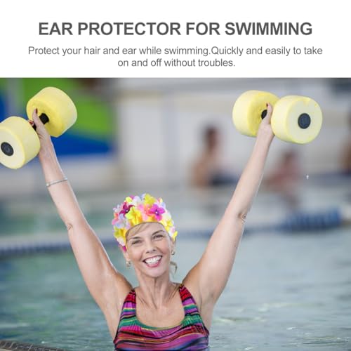 Didiseaon Flower Swim Cap Petal Shower Cap for Women Girls Three-Dimensional Floral Petal Stylish Bathing Hat Retro Handma...