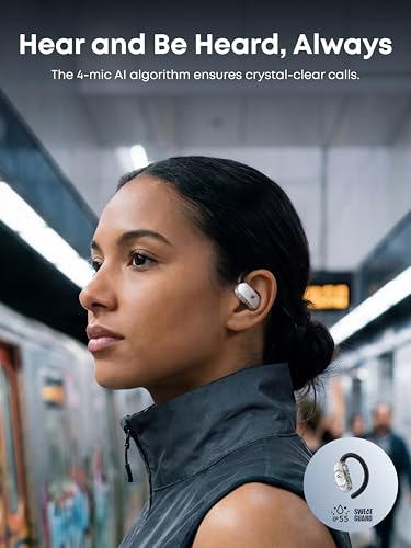 Soundcore V40i by Anker, Open-Ear Headphones, Clear Design, Lidless Case, 4 Adjustable Positions for Every Ear Size, Riche...