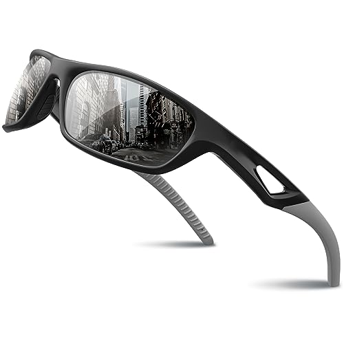 RIVBOS Polarized Sports Sunglasses Driving Sun Glasses Shades for Men Women Tr90 Frame for Cycling Fishing Running RB831
