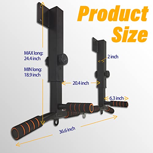 BDL Wall Mounted Pull Up Bar Chin Up bar Multifunctional Dip Station for Indoor Home Gym Workout, Power Tower Set Training...