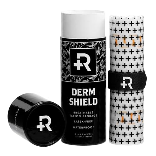 Recovery Aftercare Derm Shield Tattoo Cover Up Patch - Latex-Free & Waterproof Tattoo Aftercare Bandage - Transparent Matt...