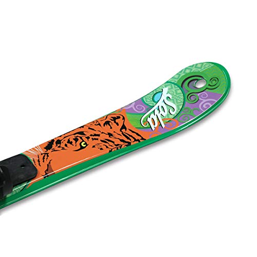 SOLA Kids Ski Set – Beginner Cross Country Skis with Poles and Adjustable Bindings for Ages 3–4, Backyard Winter Fun