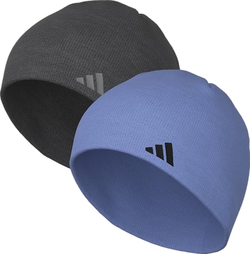 adidas Mens Beanie 2-Pack – Standard Fit Winter Knit Hat Skull Cap