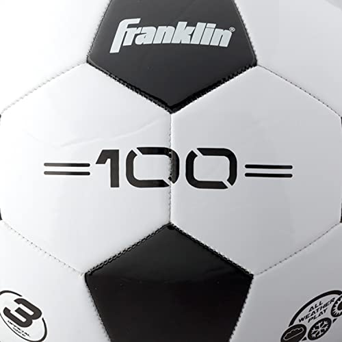 Franklin Sports Soccer Balls - Youth & Adult - Sizes 3, 4 & 5 - Single & Bulk Packs - Black & White