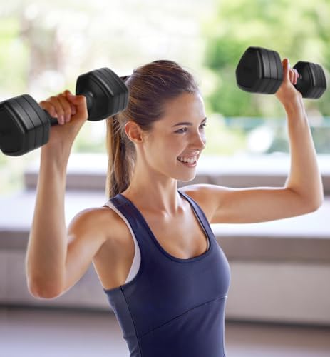10LBS/20LBS/30LBS Dumbbells Adjustable Dumbbell Set of 2, Hand Weights for Women Men Free Weight Dumbbells Sets for Home G...
