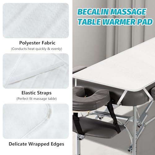 Massage Table Warmer Heating Pad Professional SPA Massage Bed Warmer with 9 Hour Timer, 9 Heat Settings, Overheat Protecti...