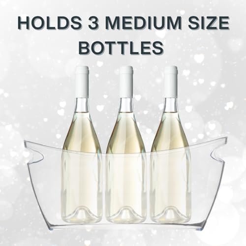 2 PCS Ice Bucket for Parties, Includes Bar Mat and Scoops(2-Pack), Acrylic Ice Buckets for Cocktail Bar, Clear Ice Buckets...