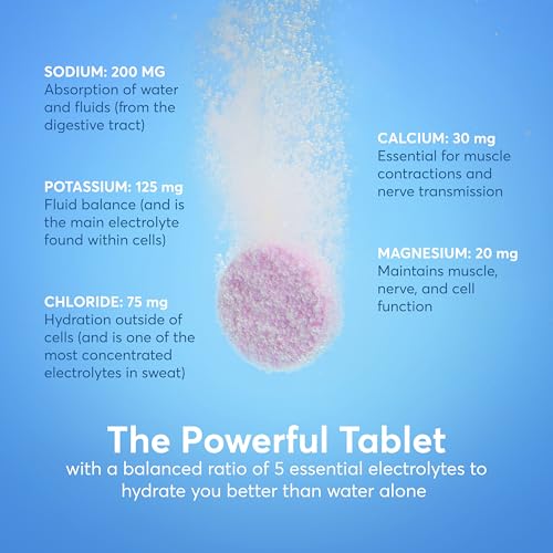 Nuun Zero Sugar Hydration Electrolyte Tablets - Sodium, Potassium, Chloride, Calcium, Magnesium, Light & Delicious Fruit F...