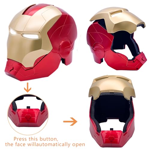 Tevigo Open/Close Wearable Helmet with Eyes Glowing for Kids and Teens Mask Costume and Role-Play Dress Up, Ideal for Birt...