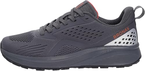 BRONAX Men's Wide Cushioned Supportive Road Running Shoes | Wide Toe Box | Rubber Outsole