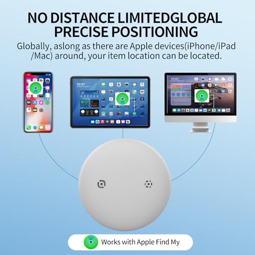 ITHUGE Apple Find My Tracker 4-Pack - Premium AirTag Alternative, Smart Bluetooth Item Finder for Keys, Wallets, Luggage |...