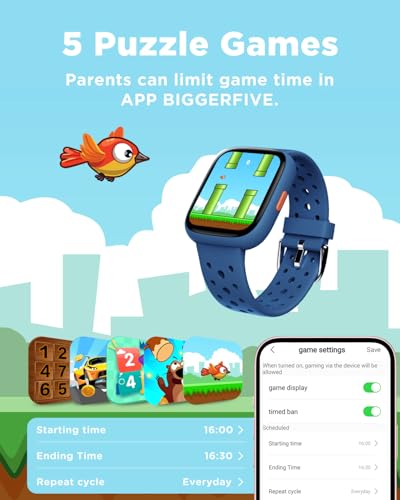 BIGGERFIVE Smart Watch for Kids No APP No Phone Needed, 1.8" Fitness Tracker Watch Pedometer, Heart Rate, Sleep Monitor, I...