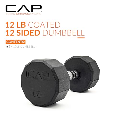 CAP Barbell Coated Dumbbell Weight | Multiple Options Pairs & Sets
