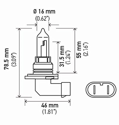 Hella 9005P50 Performance Bulb, 12V 65W, +50% Brightness, Multi Color
