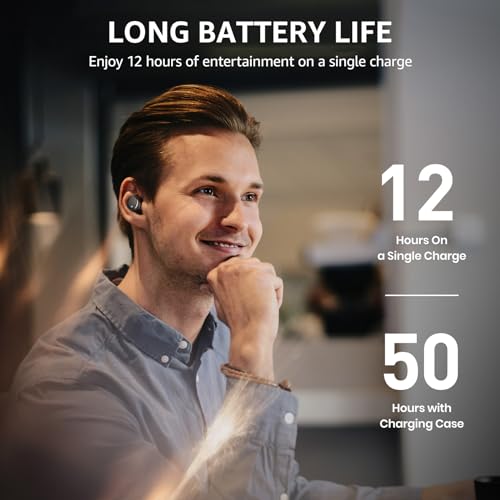 TOZO T6 Wireless Earbuds, Bluetooth Ear Buds, Stereo Sound in Ear Headphones, 50 Hours Playtime, AI Clear Call, Wireless C...
