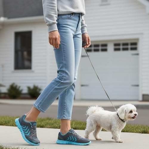 DUOYANGJIASHA Womens Sneakers Walking Shoes Comfortable Non Slip Tennis Shoes Breathable Lightweight Footwear for Casual Work