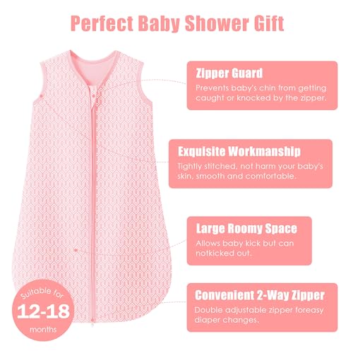 SWEET DOLPHIN 3 Pack Baby Sleep Sack - 100% Cotton 2-Way Zipper TOG 0.5 Infant Wearable Blanket, Newborn Essentials