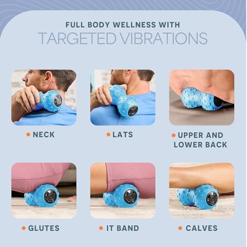 Lifepro 4-Speed Vibrating Massage Ball - Peanut Massager and Vibrating Foam Roller for Fitness, Mobility, and Relaxation -...