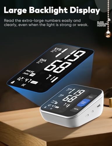 Blood Pressure Monitors for Home Use Upper Arm, Accurate Cuff 8.7”-15.7” Monitor with Large Backlight Display 2 Users 240 ...