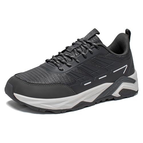 HOBIBEAR Men's Trail Hiking Shoes Wide Fit - Lightweight Low Top Breathable Sneakers for Walking, Trekking & Outdoor Adven...