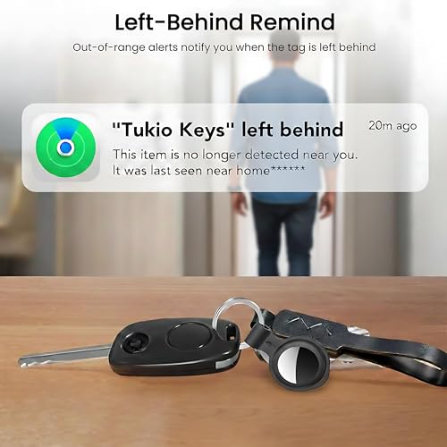 2 Pack Tracker Tag [Apple MFi Certified] Pair with Apple Find My (iOS Only) Air Bluetooth Smart Tag Key Finder Item Locato...