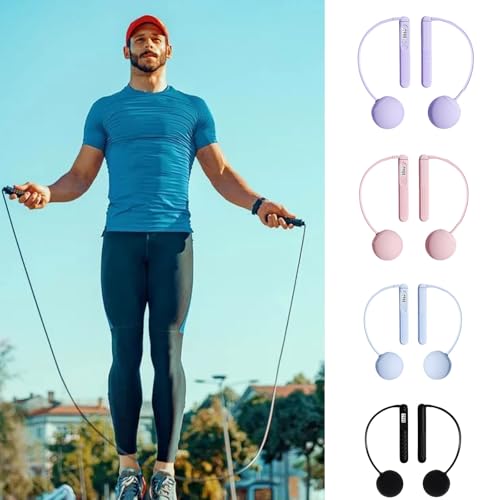 ANGESHA Digital Counting Cordless Jump Rope Weighted Skipping Rope Exercise Rope with Antislip Handle For Fitness Enthusiasts
