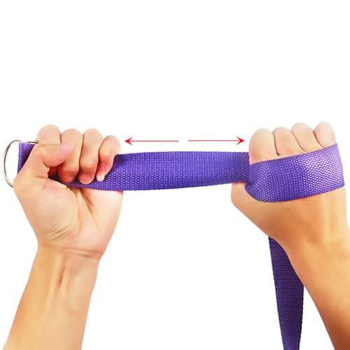 POPETPOP Yoga Stretch Belt 72 Inch Elastic Strap with Sturdy Buckle for Flexibility and Muscle Stretching in Yoga and Fitness
