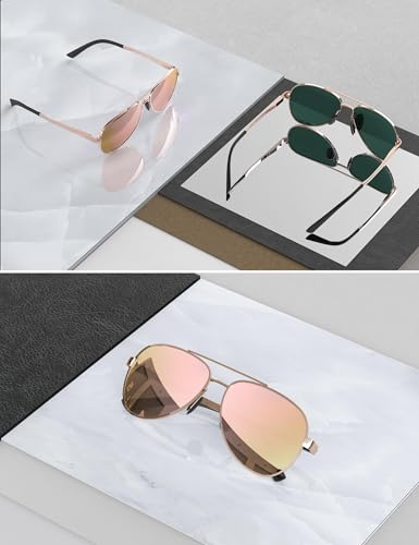 LUENX Aviator Sunglasses for Men Women Polarized - UV400 Protection, Stylish Shades, Driving, Outdoor Activities
