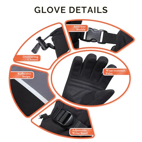 SAVIOR HEAT Heated Gloves for Men Women, 7.4v 2200mah Electric Rechargeable Battery Powered Warm Gloves, Up to 8 Hours for...