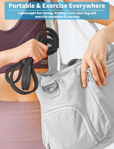 TRENDORA Premium Resistance Bands Set of 5, Exercise Bands, Workout Bands Set for Working Out with Handles for Men Women- ...