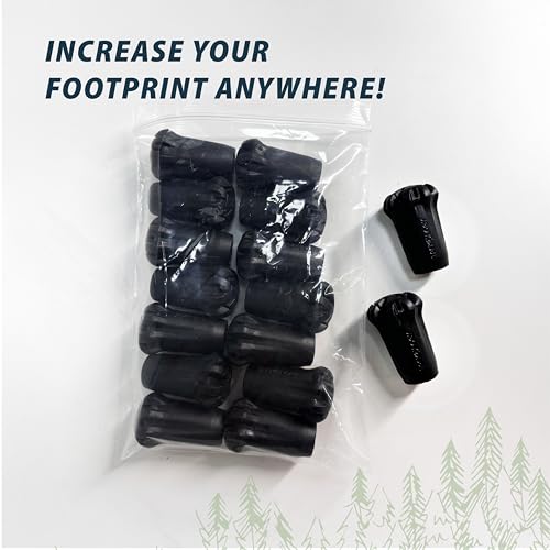 TREKOLOGY Black Trekking Pole Tips Replacement - Hiking/Walking Stick Tips for Walking Poles