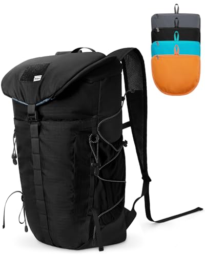 Blue Quartz Hiking Backpack 30L Lightweight Packable Backpack for Travel, Water Resistant Foldable Daypack for Women Men, ...