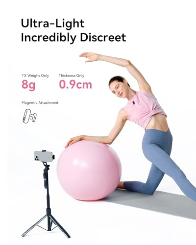 Hollyland Lark A1 Wireless Microphone for iPhone 17/16/15 & Android, 48kHz/24-bit, 3-Level Intelligent Noise Cancel, Magne...