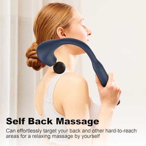 INKEER Massage Gun Deep Tissue with Extended Handle Revolutionary U-Shaped Back Massager,Body Massager for Neck,Shoulder,L...