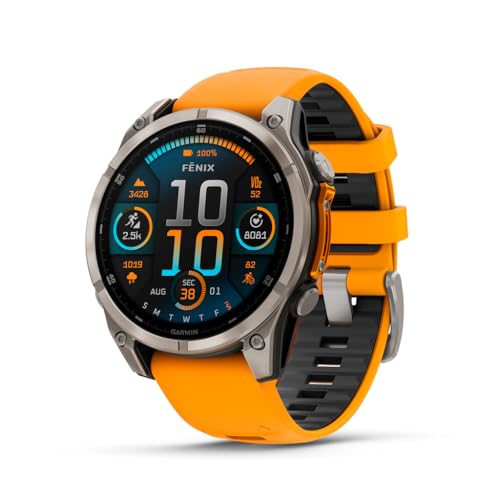 Garmin fēnix® 8 – 47 mm, AMOLED, Sapphire, Premium Multisport GPS Smartwatch, Long-Lasting Battery Life, Dive-Rated, Buil...