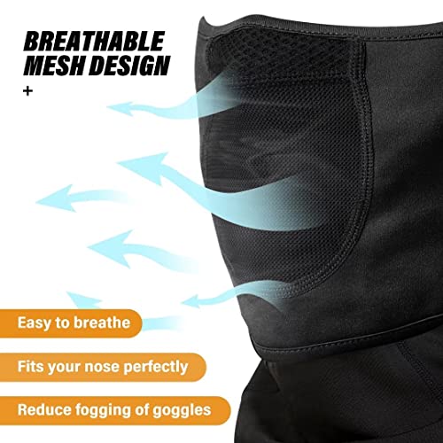 SAITAG Balaclava Ski Mask Warm Face Mask for Cold Weather Winter Skiing Snowboarding Motorcycling Ice Fishing Men